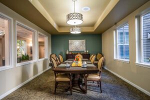 An example of senior living private dining rooms